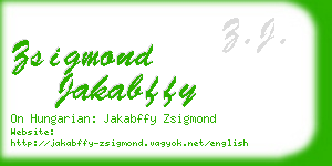 zsigmond jakabffy business card